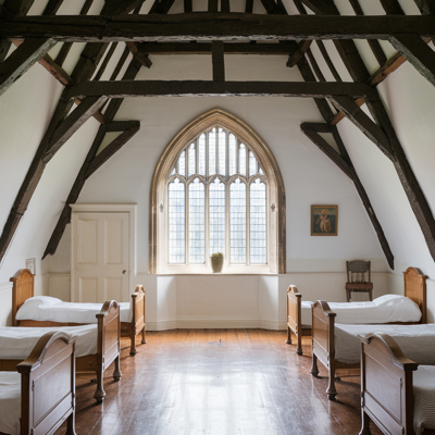 The blind monk’s dormitory in the rectory.