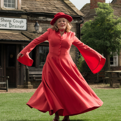 Red Muriel the village mad woman, and the mother of Gulliver Waterponce.