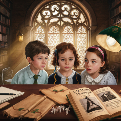 Pip, Moab and Alwyn discover the records of the 17th century village witch.