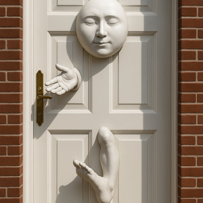 Goliath Bicker’s latest creation. The Doorman. These should be manufactured and distributed by the government to all those that live alone.