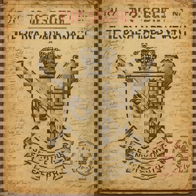 Padded Watch Portfolio. The WWI war office document stamp for the secretive battalion of the Royal Padded Watch.