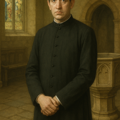 Mr Sine. The lonely verger of St Offraed’s church.